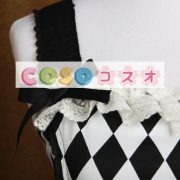 ロリータ服，ジャンパースカート　ブラック×ホワイト　新作　リボン付き　 ―Lolita0354 3