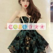 コルセット　可愛い　合成繊維　パーティー　エメラルドグリーン　 ―Lolita0412 3