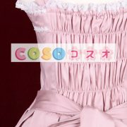 ロリータジャンパースカート，ピンク　女の子らしさ満点　ラッフル　ゴシック　コットン　 ―Lolita0413 3