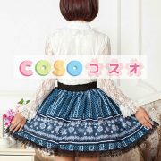 ロリータ服　スカート　スウィート　ポリエステル　プリント　ブルー　カジュアル　 ―Lolita0439 3