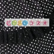 ブラックスカート　ロリィタスカート　ホワイト水玉　レーストリム ―Lolita0546 3