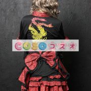 ロリータスカート，パープル＆ブラック　ラッフル　パンク　綿混紡　ティアド ―Lolita0570 3