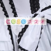 ロリータジャンパースカート，ホワイト　リボン　スクエアネック　ティアド　スィート　コットン　 ―Lolita0596 3