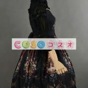 ロリィタワンピース　レトロ　合成繊維　パーティー　プリント柄　 ―Lolita0665 3