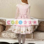 ロリータジャンパースカート　ピンク　可愛い　綿混紡　 ―Lolita0693 3