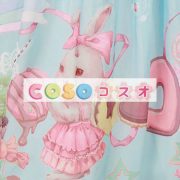 ロリィタジャンパースカート　可愛い　シフォン　プリント柄　リボン　パーティー　 ―Lolita0724 3