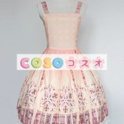 ブルゴーニュ印刷ロリータ ドレス ストラップ シフォン ―Lolita0792 3