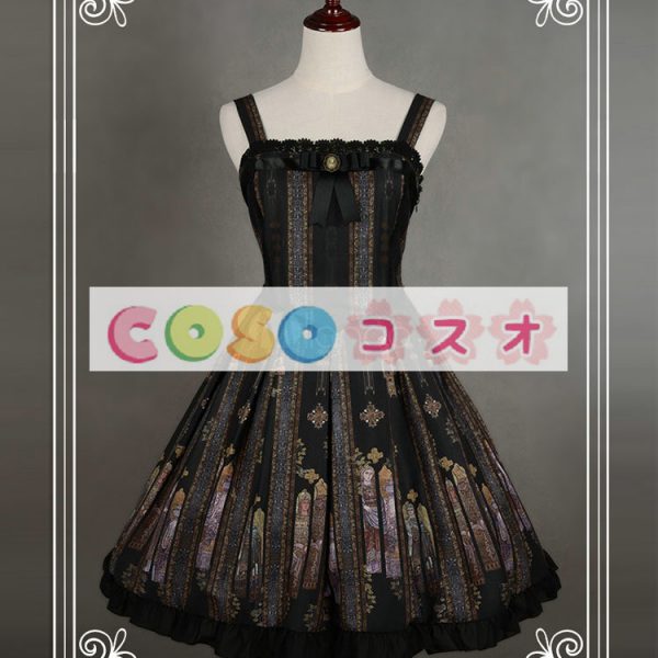 印刷のロリータ ドレス背中の開いたドレス シフォン ―Lolita0794
