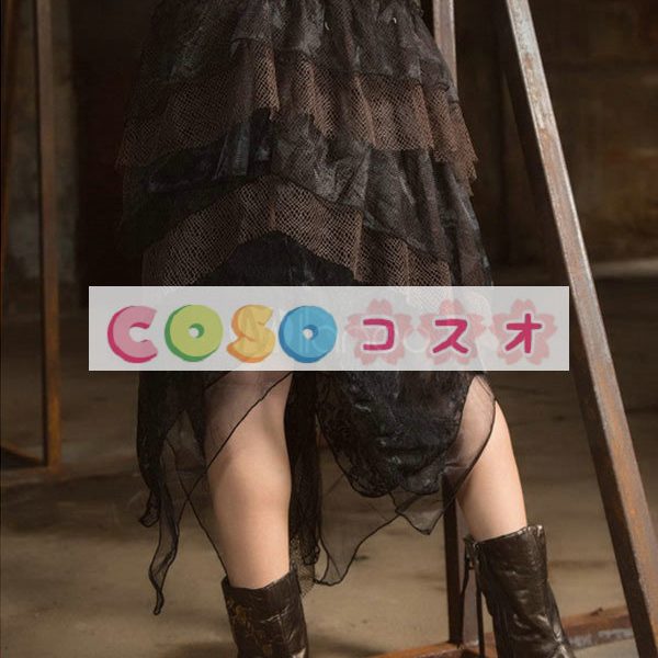 ロリィタ服　スカート　レース　レトロ　ブラック　パーティー　 ―Lolita0814