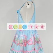 ロリィタジャンパースカート　リボン　可愛い　シフォン　パーティー　プリント柄　 ―Lolita0821 3