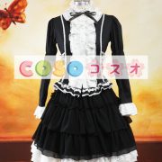 ロリータセパレート，ブラック　ロングスリーブ　クラシック＆トラディション　フリル　 ―Lolita0903 3