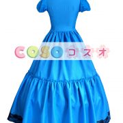 ロリィタ服　制服用ラシャ　スウィート　ドレス　ブルー　半袖　カジュアル　リボン　 ―Lolita0844 3