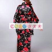 ハロウィン　ブラック　花柄　日本　和服　浴衣　コスチューム―festival-0172 3