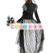 ハロウィン　スケルトン　ドレス　ブラック　ゴースト　コスチューム　女性用　大人用　合成繊維　悪魔&モンスター―festival-0308 3