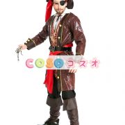 ハロウィングッズ　パイレーツ　男性用　大人用　セット　ブラウン―festival-0484 3