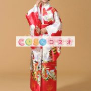 コスチューム衣装　レッド　世界の文化　祝日　新作　大人用　シルクライク　女性用　和服　―festival-0660 3