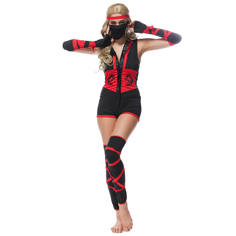 忍者 衣装 Ninja Costumes 女性用 ブラック ハロウィン 仮装パーティー Hallow