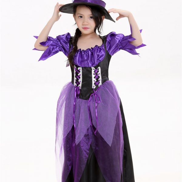 ハロウィン 魔女 コスプレ服 cosplay 巫女 舞台服 子供 可愛い-Halloween-trw0725-0484