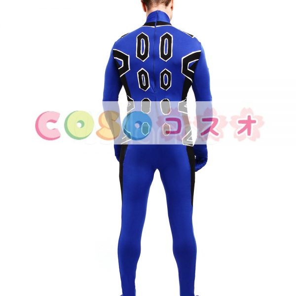 全身タイツ，スーパーヒーロー風　大人用　ユニセックス　ブルー　コスチューム　コスプレ　―taitsu-tights0625