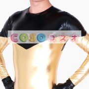 全身タイツ　ゴールド×ブラック　男女兼用　大人用　キャットスーツ―taitsu-tights1171 4