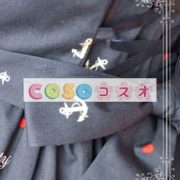 ジャンパースカート　ロリィタドレス　ブルー　スクエアカラー　プリント　コットン ―Lolita0039 4