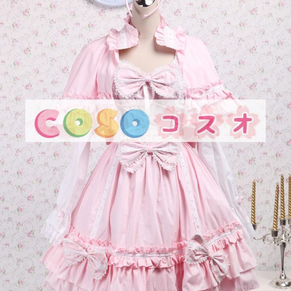 スウィート　ロリィタワンピース　ピンク　フリル　コットン ―Lolita0071