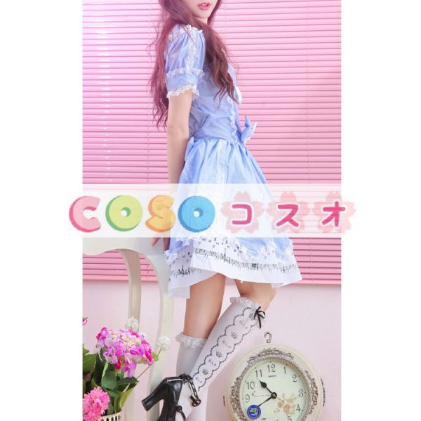 ロリータ服　ワンピース　単色　ドレス　ポリエステル　スィート　半袖　Uネック　リボン　カジュアル　 ―Lolita0077