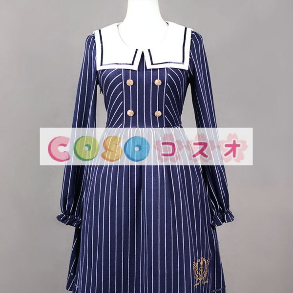 ロリータ服　ワンピース　ストライプ　ドレス　コットン　スィート　ボタン　カジュアル　 ―Lolita0099