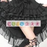 ロリータジャンパースカート，ブラック　アシンメトリー　ドローストリング　パンク　綿混紡　 ―Lolita0114 4