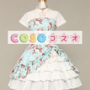ロリータ衣装，ワンピース　新作　オリジナル　中国風　カスケードフリル　花柄　高品質 ―Lolita0165 4