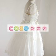 ロリータ服 ワンピース エクリュホワイト ストッキング シフォン ノースリーブ ―Lolita0285 4 ロリータ服 ワンピース エクリュホワイト ストッキング シフォン ノースリーブ ―Lolita0285 4