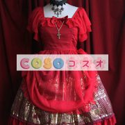 ロリータ服　全４色　ワンピース　半袖　メイド風　リボン　スクエアネック　 ―Lolita0334 4