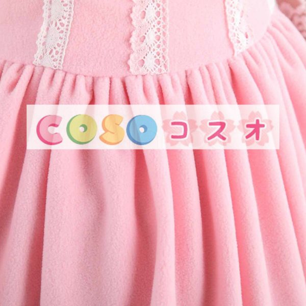ロリータジャンパースカート　ピンク　レース　スィート　ポリエステル　 ―Lolita0403