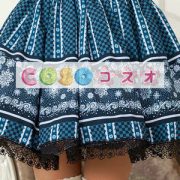 ロリータ服　スカート　スウィート　ポリエステル　プリント　ブルー　カジュアル　 ―Lolita0439 4