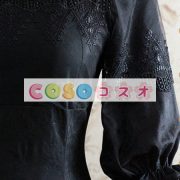 ロリータ服　ワンピース　ボディコン　ドレス　合成繊維　ゴシック　五分袖　スクエアネック　レース　カジュアル　 ―Lolita0525 4