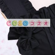 ロリータジャンパースカート，ブラック　飾りボタン　ラッフル　クラシック＆トラディション　コットン　 ―Lolita0533 4
