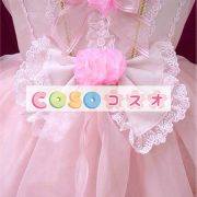 ロリータ服　ワンピース　ピンク　チュニック　プリント柄　コットン　可愛い　半袖　パーティー　 ―Lolita0649 4