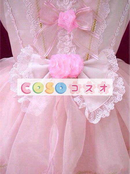ロリータ服　ワンピース　ピンク　チュニック　プリント柄　コットン　可愛い　半袖　パーティー　 ―Lolita0649
