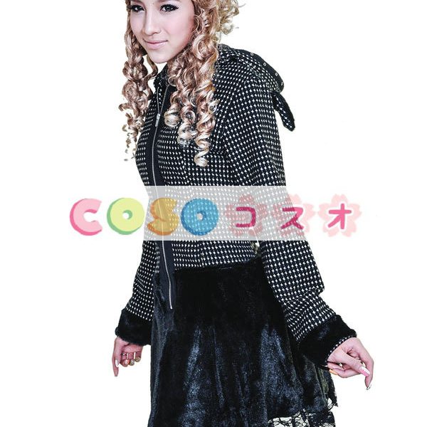 ロリータワンピース，ブラック　ロングスリーブ　クラシック＆トラディション　ゴージャス ―Lolita0738