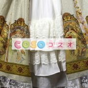 ロリィタジャンパースカート　リボン　可愛い　合成繊維　パーティー　プリント柄　 ―Lolita0744 4