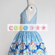 ロリィタジャンパースカート　リボン　可愛い　合成繊維　パーティー　プリント柄　 ―Lolita0818 3