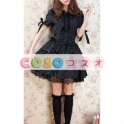ロリータ服 ワンピース 単色 ドレス ポリエステル スィート 半袖 Uネック 刺繍入り カジュアル ―Lolita0104 4 ロリータ服 ワンピース 単色 ドレス ポリエステル スィート 半袖 Uネック 刺繍入り カジュアル ―Lolita0104 4