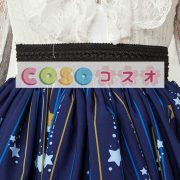 ロリータ服　スカート　スウィート　ポリエステル　プリント　ディープブルー　カジュアル　 ―Lolita0194 4