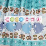 ロリータ服　スカート　ブルー　レース付き　スィート　プリント柄　 ―Lolita0447 4