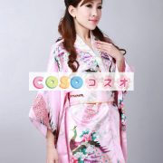 ハロウィン　ピンク　日本　和服　浴衣　コスチューム　フェニックス・プリント―festival-0043 4