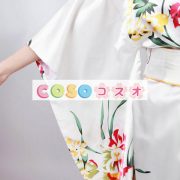 ハロウィン　ホワイト　花柄　日本　和服　浴衣　コスチューム―festival-0051 4