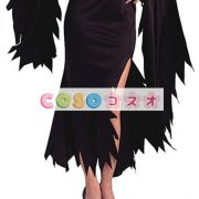 ハロウィーン衣装　魔法使い　帽子＆ドレス　ブラック　女性用　合成繊維―festival-0107 4