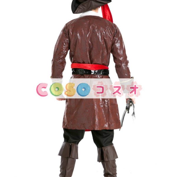 ハロウィングッズ　パイレーツ　男性用　大人用　セット　ブラウン―festival-0484