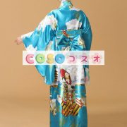 青多色着物花プリント シルク日本大人用コスプレ衣装―festival-0661 4