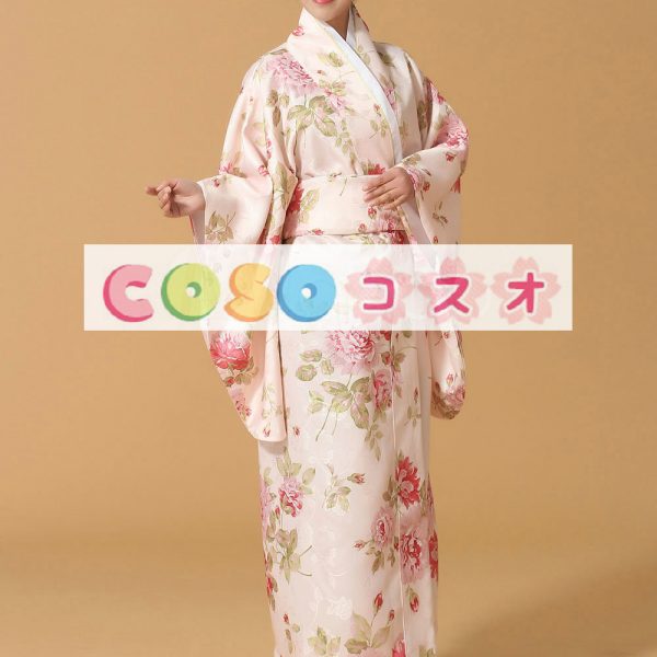 コスチューム衣装　ピンク　祝日　女性用　和服　世界の文化　新作　シルクライク　大人用　―festival-0658